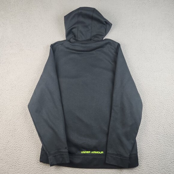 Under Armour Hoodie Men's Medium Loose Black Jumper Pullover Hooded Sweatshirt - Picture 4 of 11